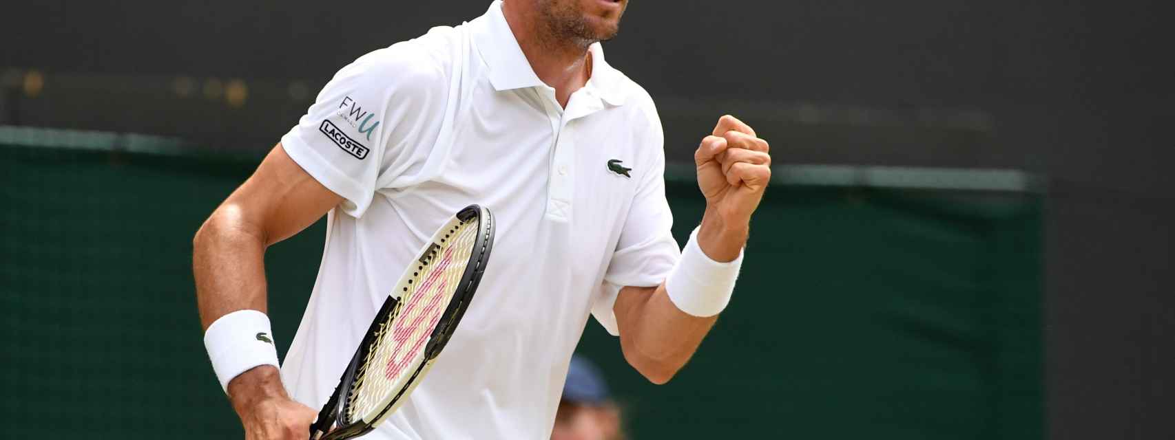 Bautista, durante los cuartos de final de Wimbledon.
