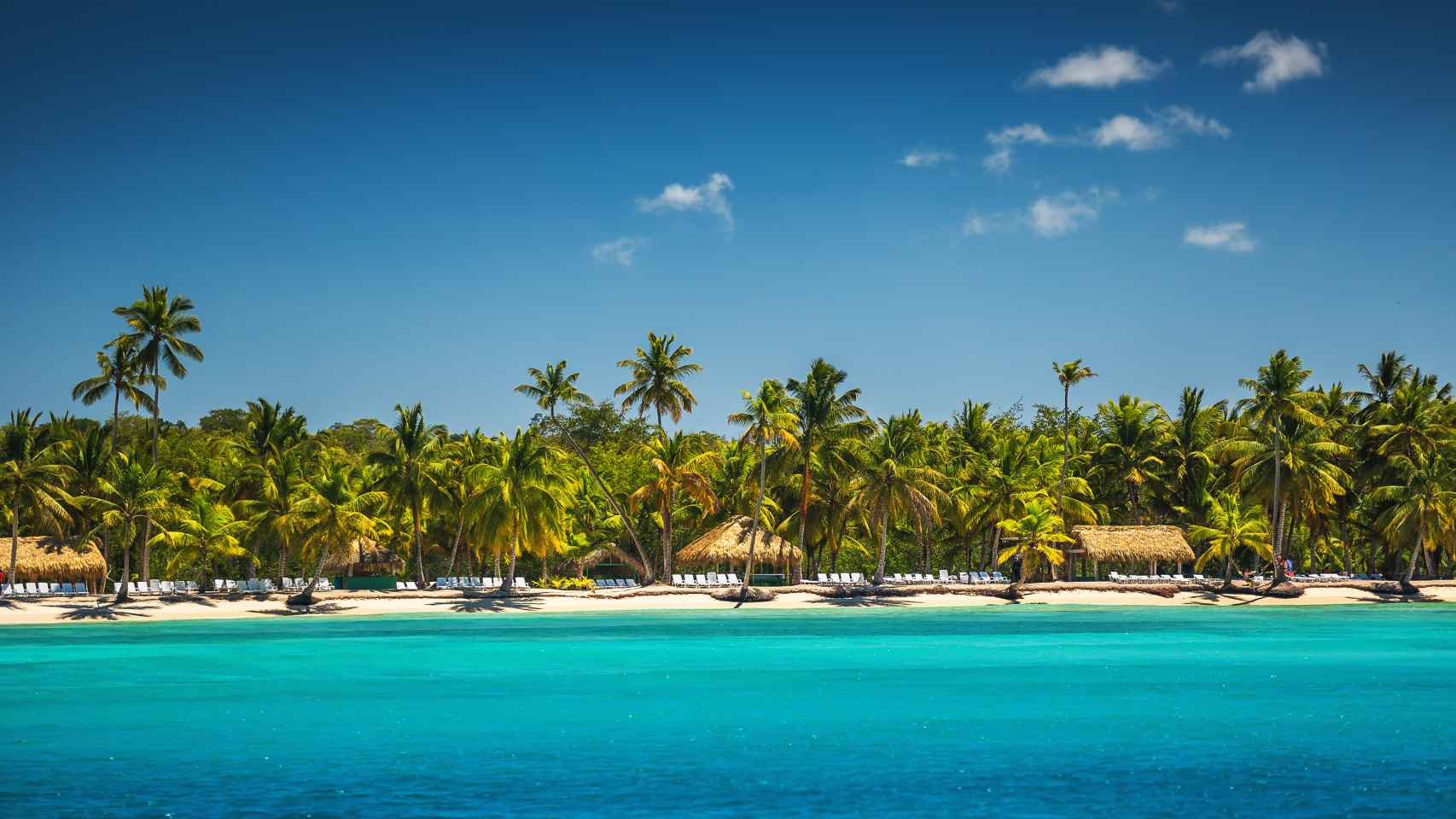 Playa tropical del Caribe.