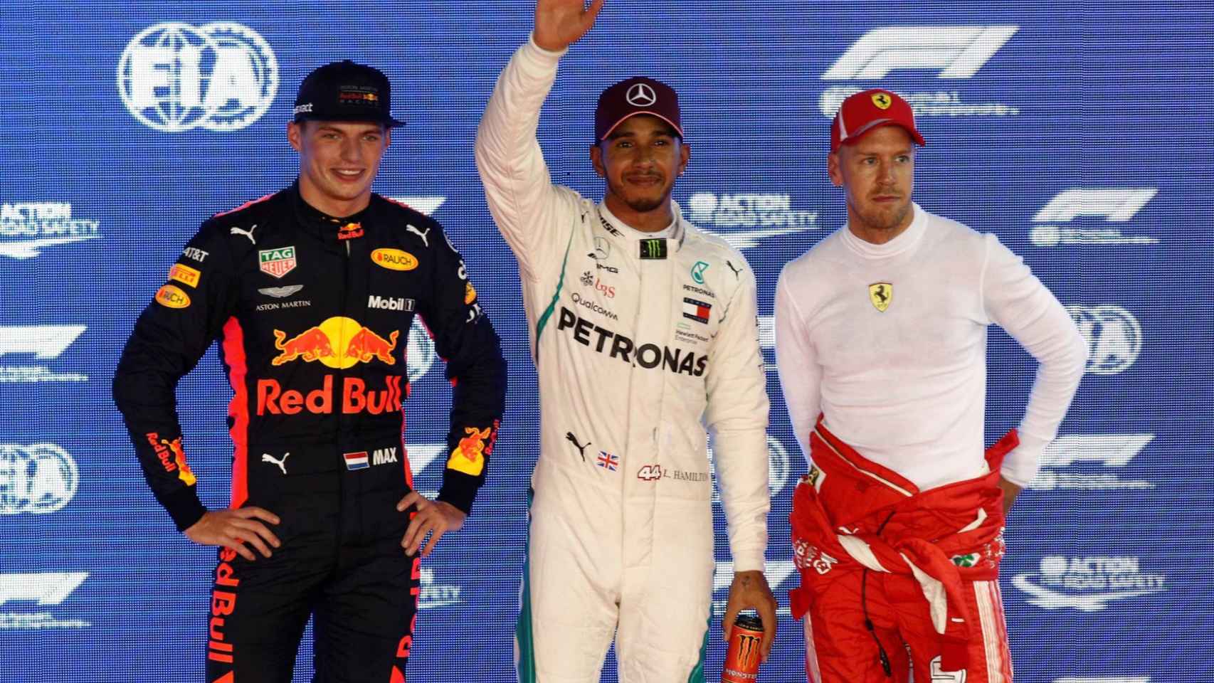 Hamilton, entre Verstappen y Vettel en el Gran Premio de Singapur 2018
