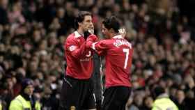 Cristiano y Van Nistelrooy en el Manchester United