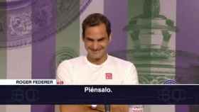 Roger Federer durante una conferencia de prensa