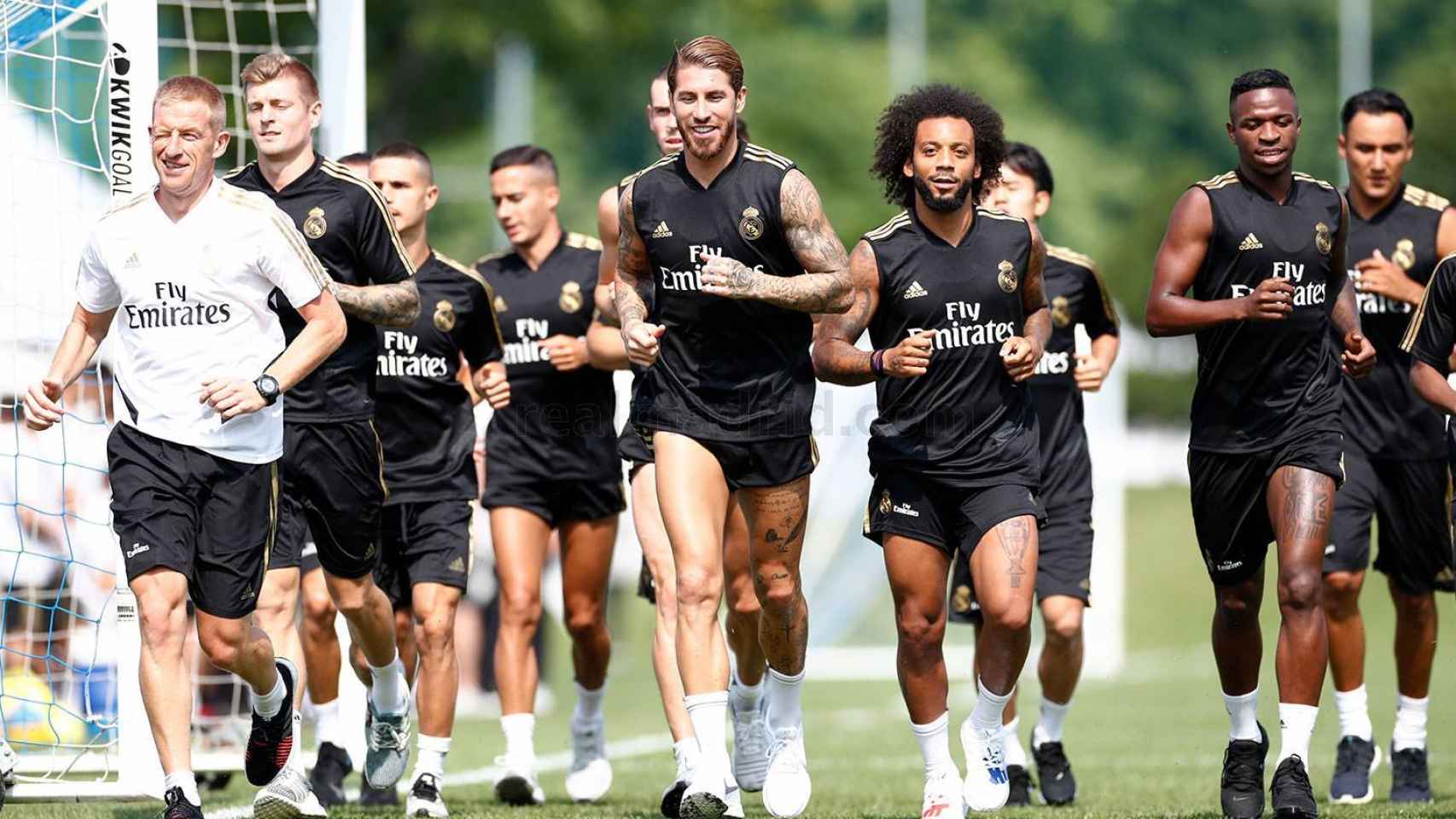 Primer entrenamiento del Real Madrid en Montreal