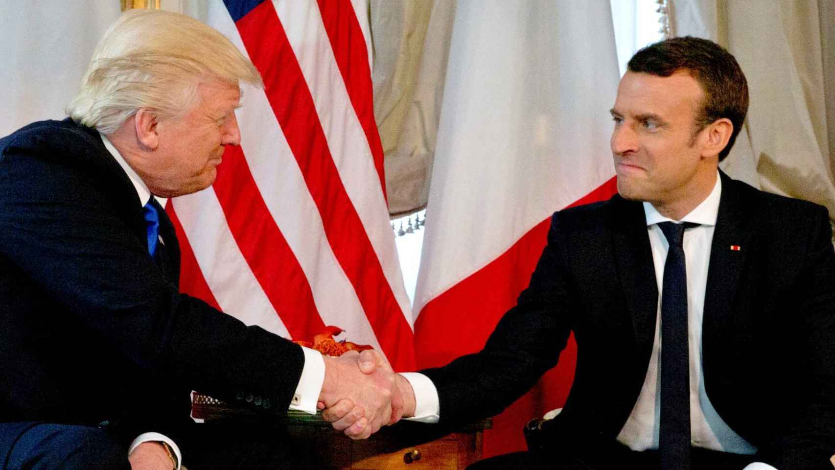 Donald Trump y Emmanuel Macron en una imagen de archivo.