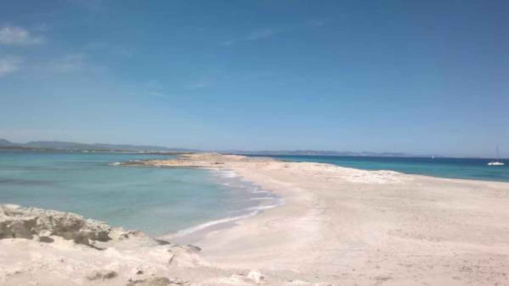Playa  de Ses Illetes, en Formentera.