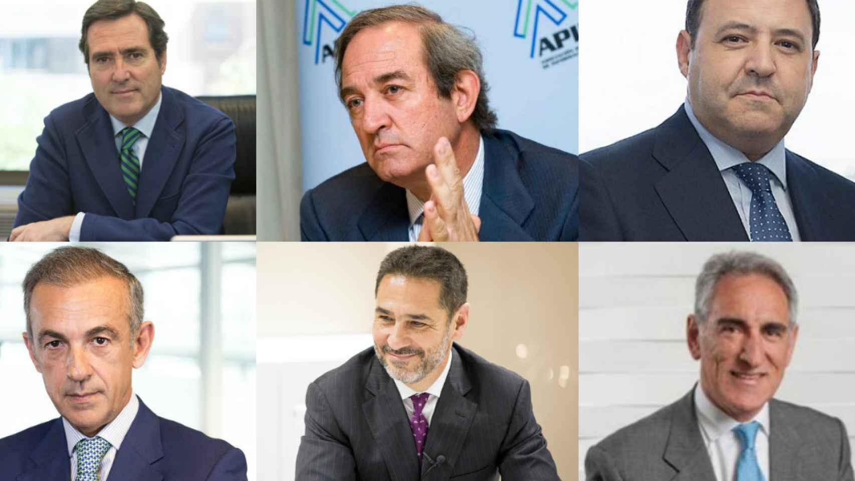 Antonio Garamendi, Claudio Boada, Antonio Béjar, José Antonio Gómez-Pintado, Javier Basagoiti y Fernando Lacadena.