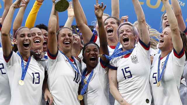 Estados Unidos celebra el campeonato del Mundial de Francia