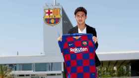 Hiroki Abe, nuevo jugador del Barcelona. Foto: Twitter (@FCBarcelonaB)