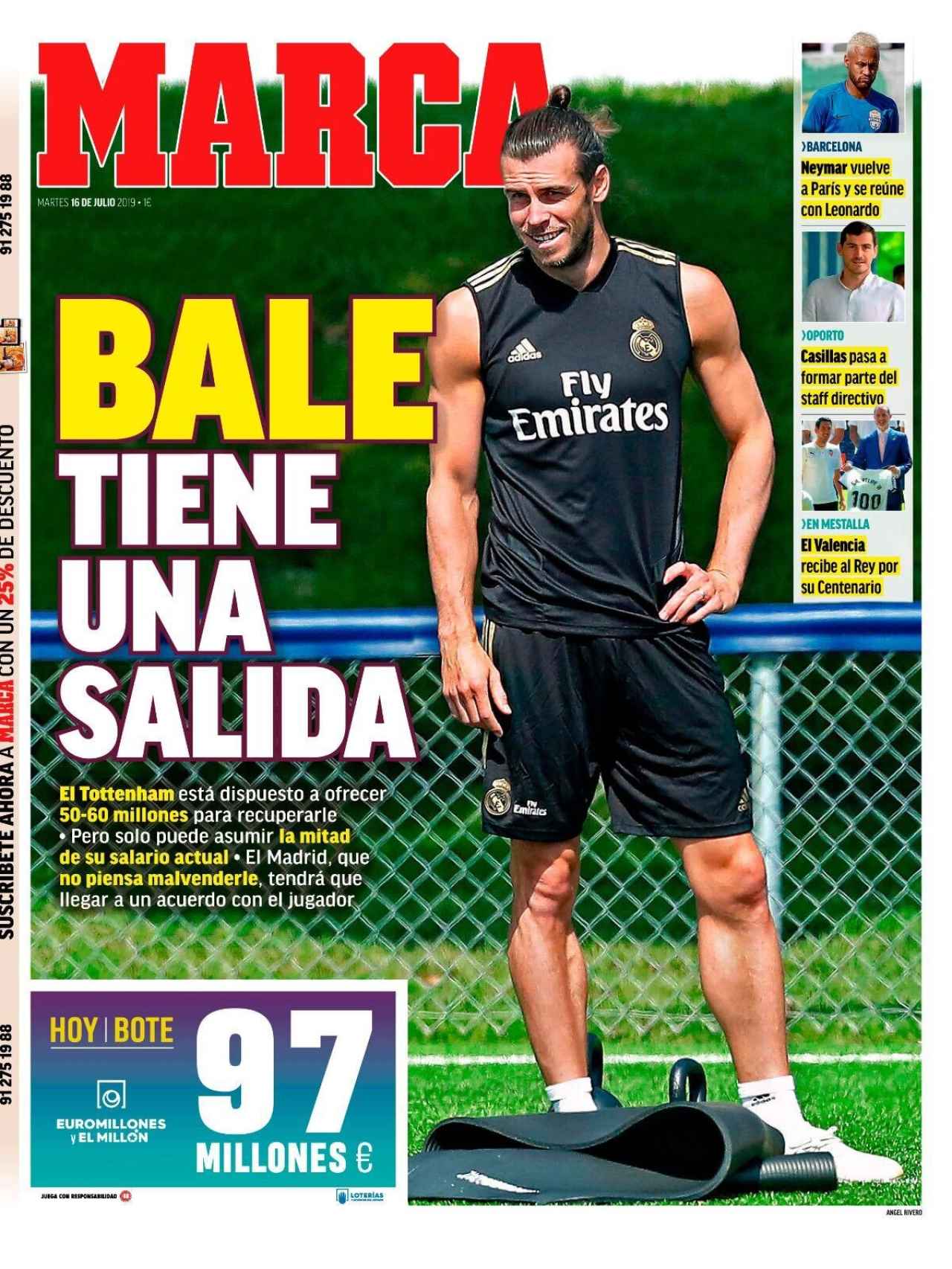 La portada del diario MARCA (16/07/2019)