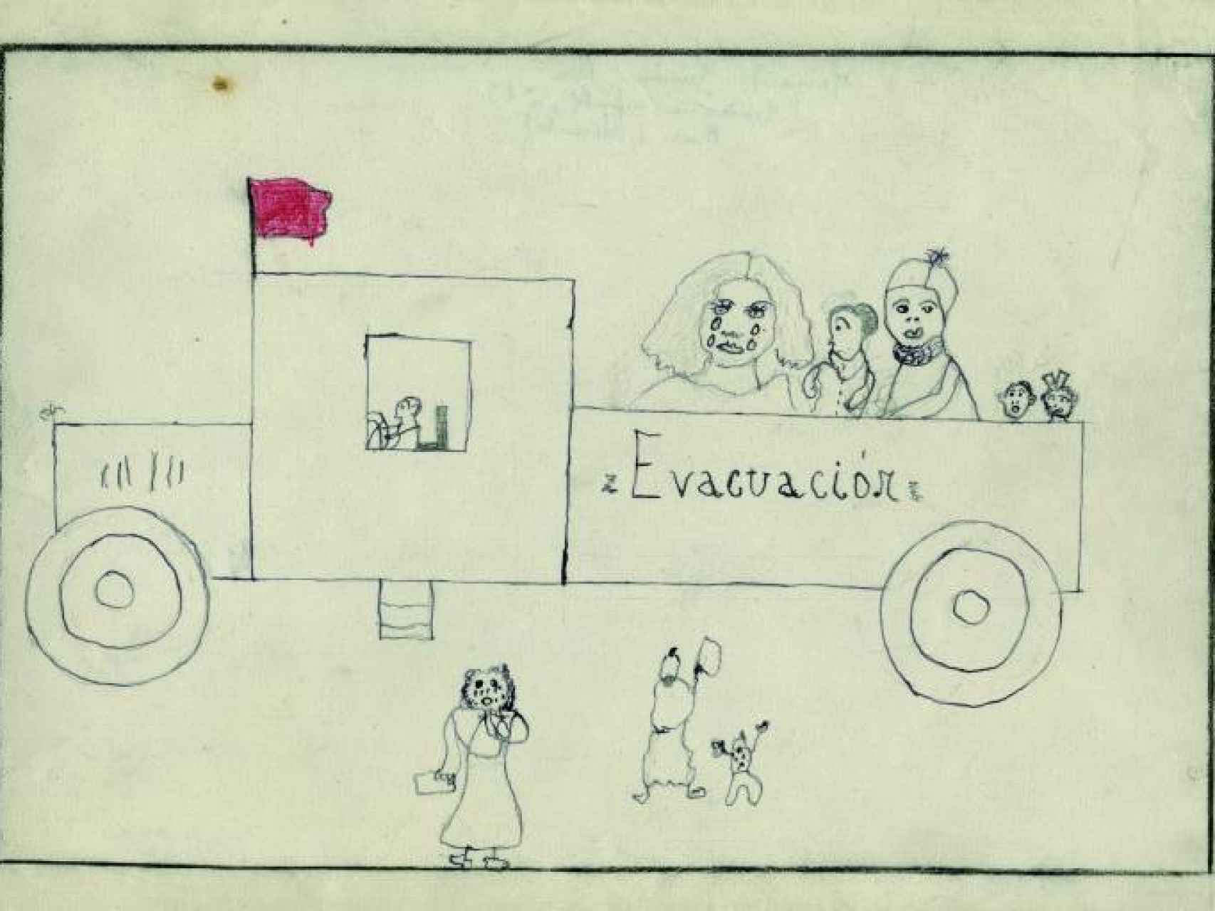 Uno de los dibujos de los niños que aparecen en el nuevo libro de La Uña Rota.