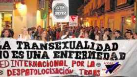 Manifestación a favor de la normalización de la transexualidad./