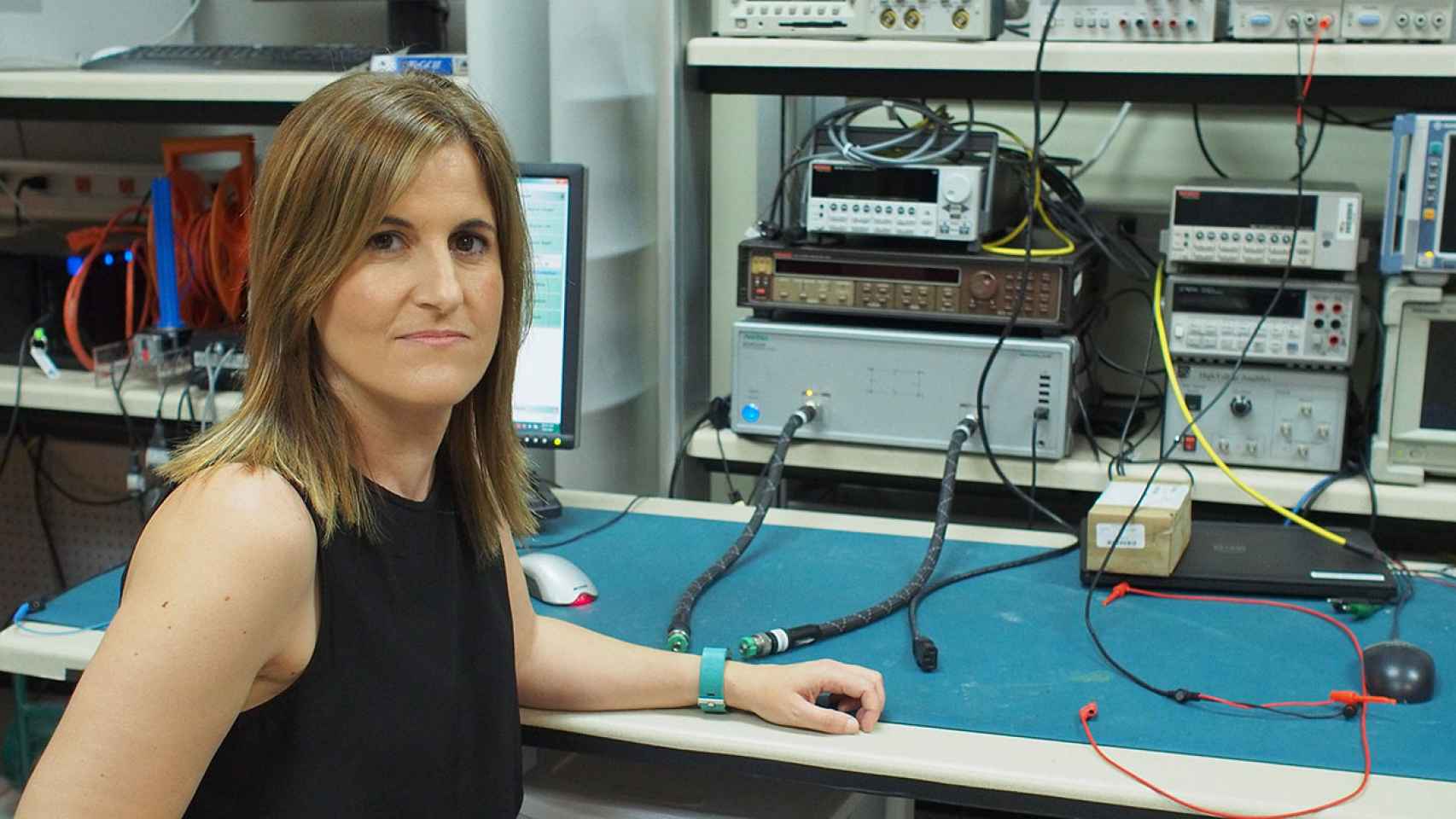 Eva Antonino en su laboratorio de la UPV.