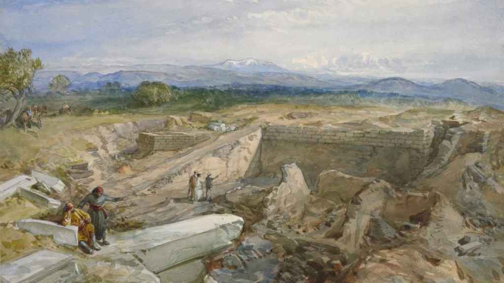 Excavación de la ciudad de Troya.