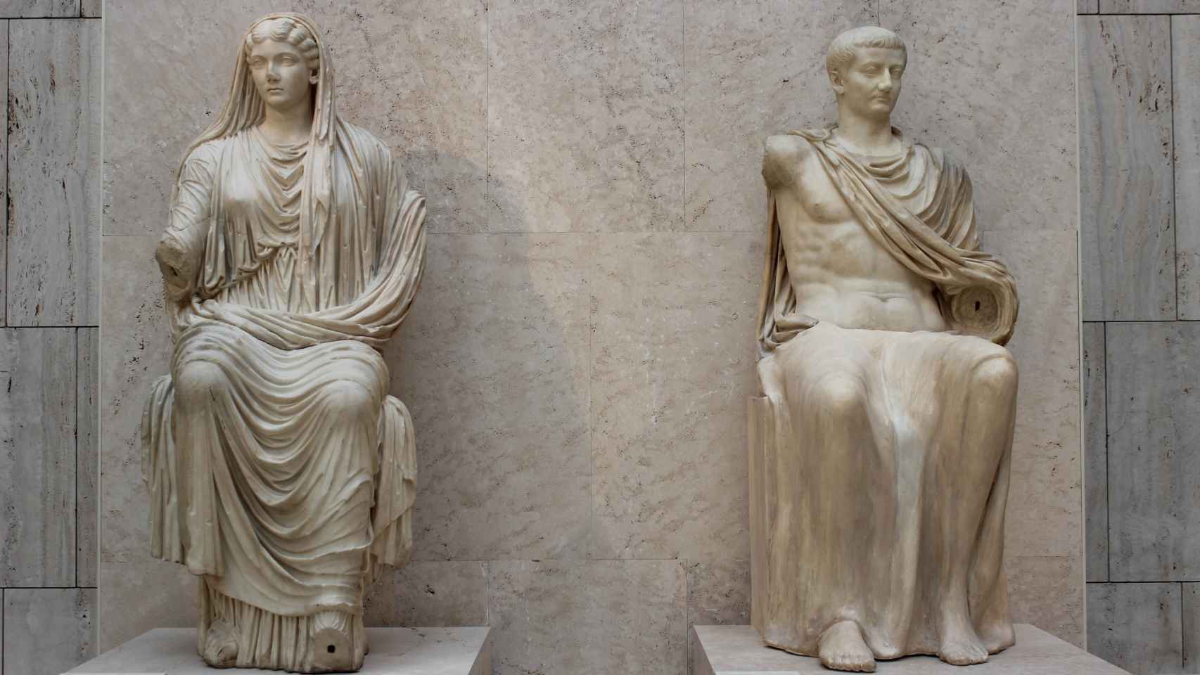 Livia y su hijo Tiberio.