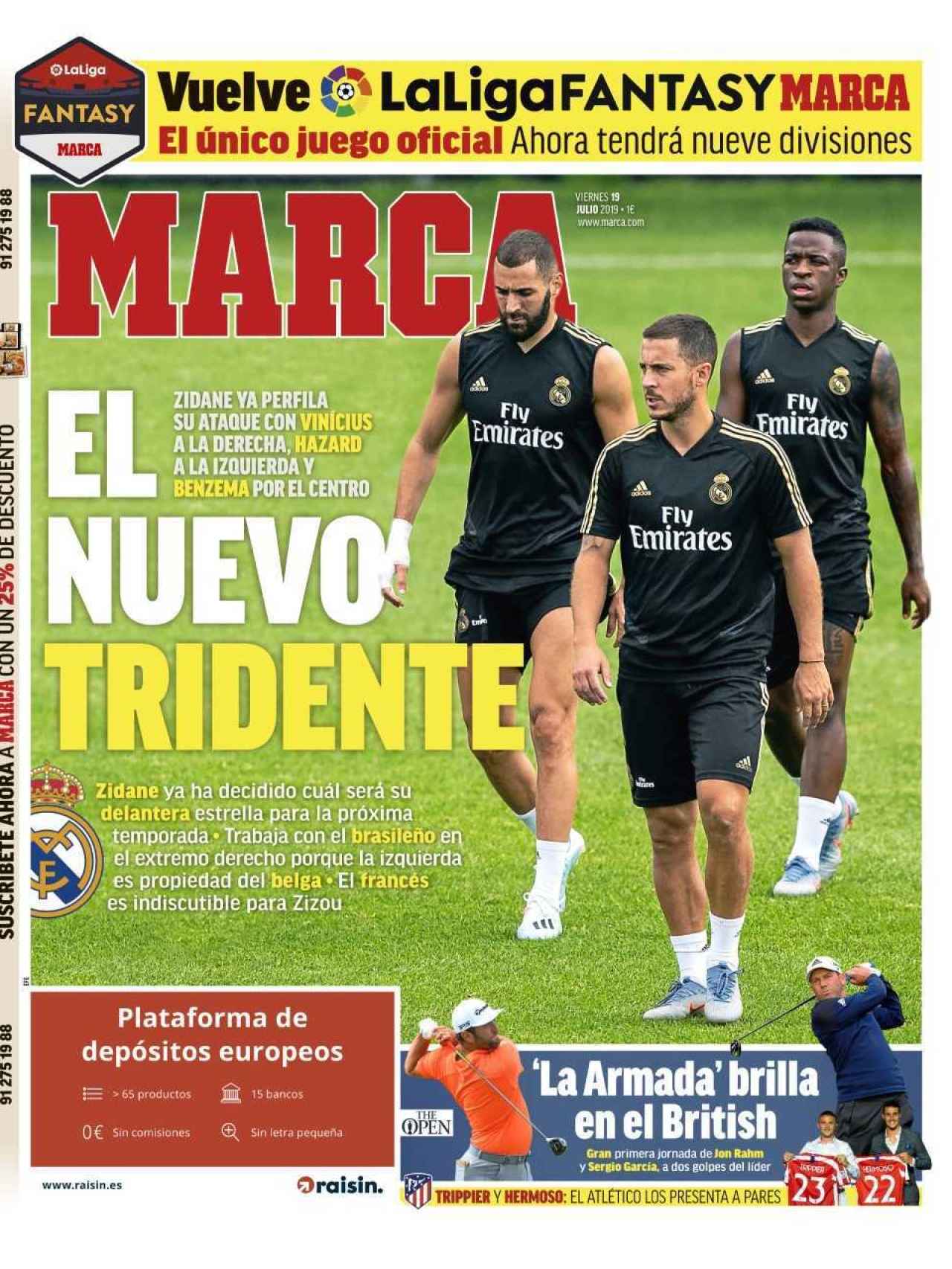 La portada del diario MARCA (19/07/2019)