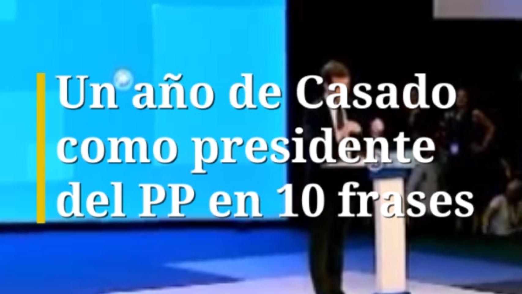 Un año de Casado como presidente del PP en 10 frases