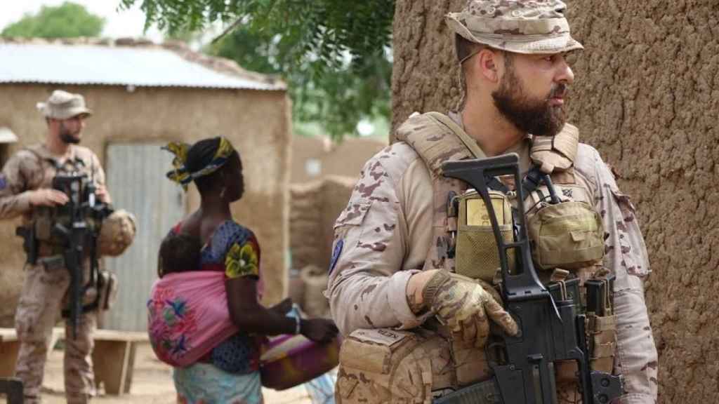 Militares españoles desplegados en Koulikoro (Mali).