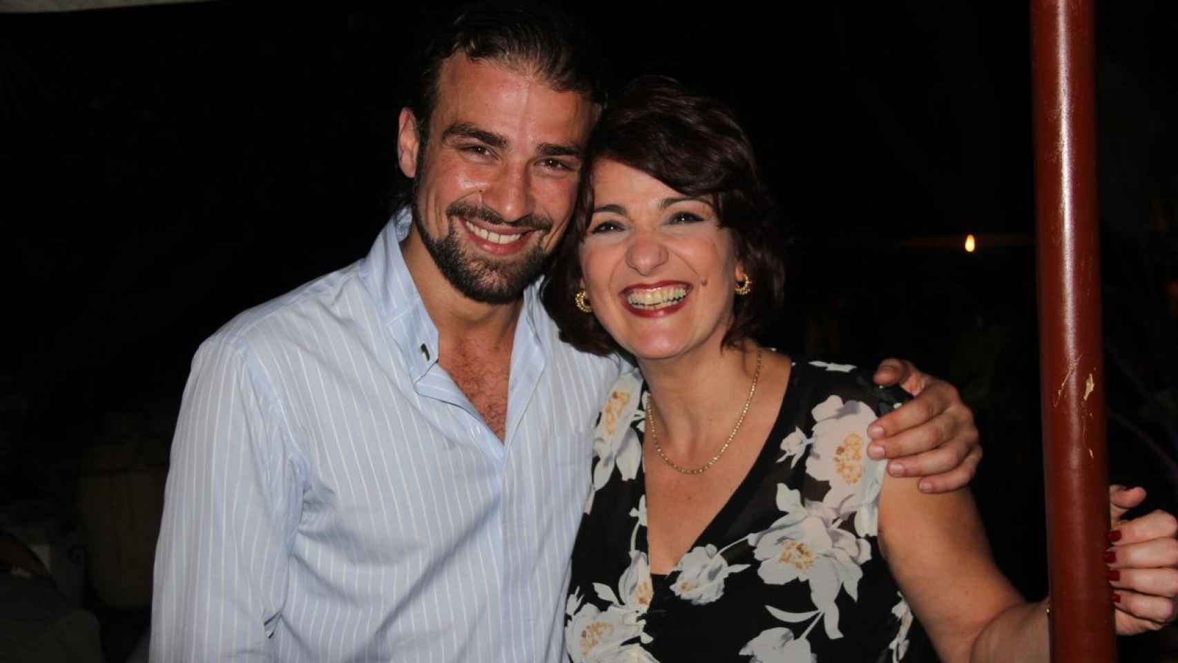 Mario Biondo y su madre, Santina D'Alessandro.