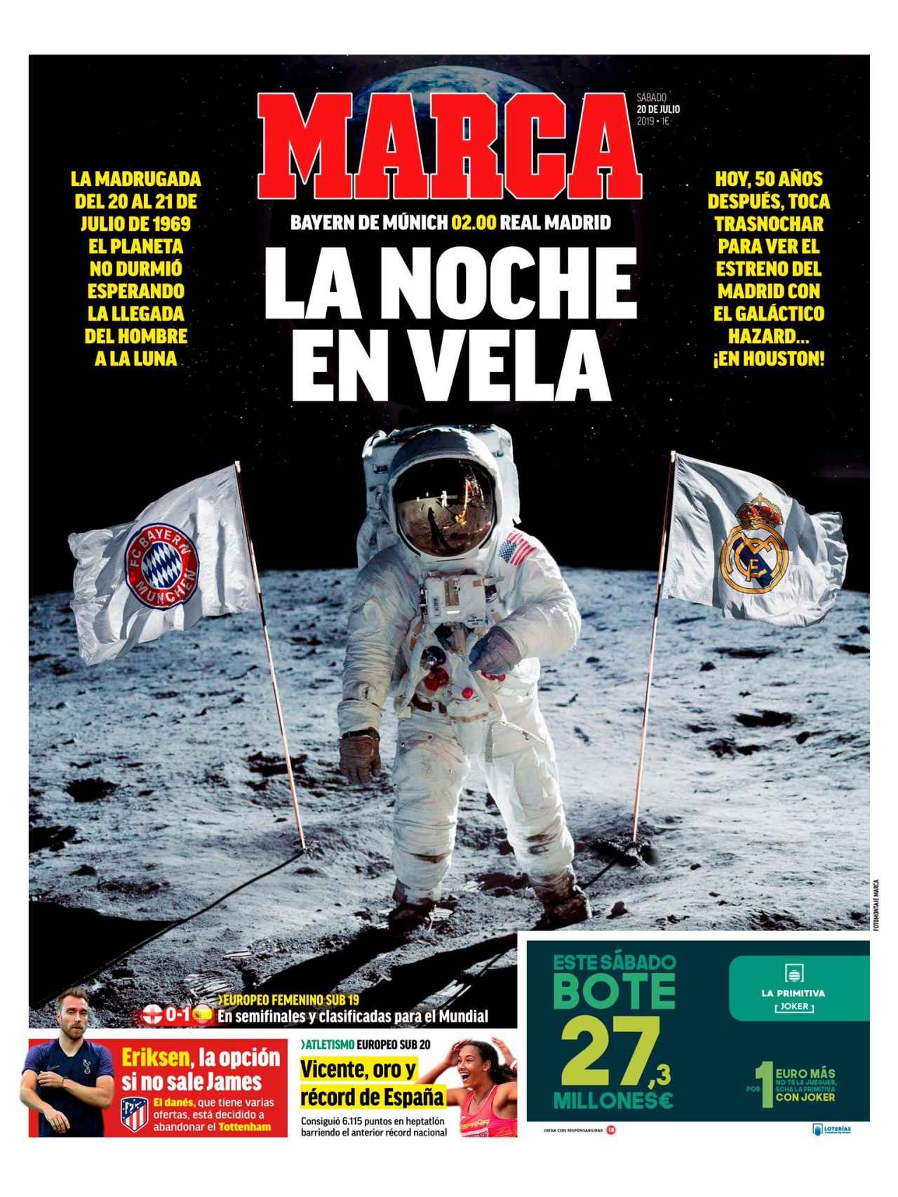 La portada del diario MARCA (20/07/2019)