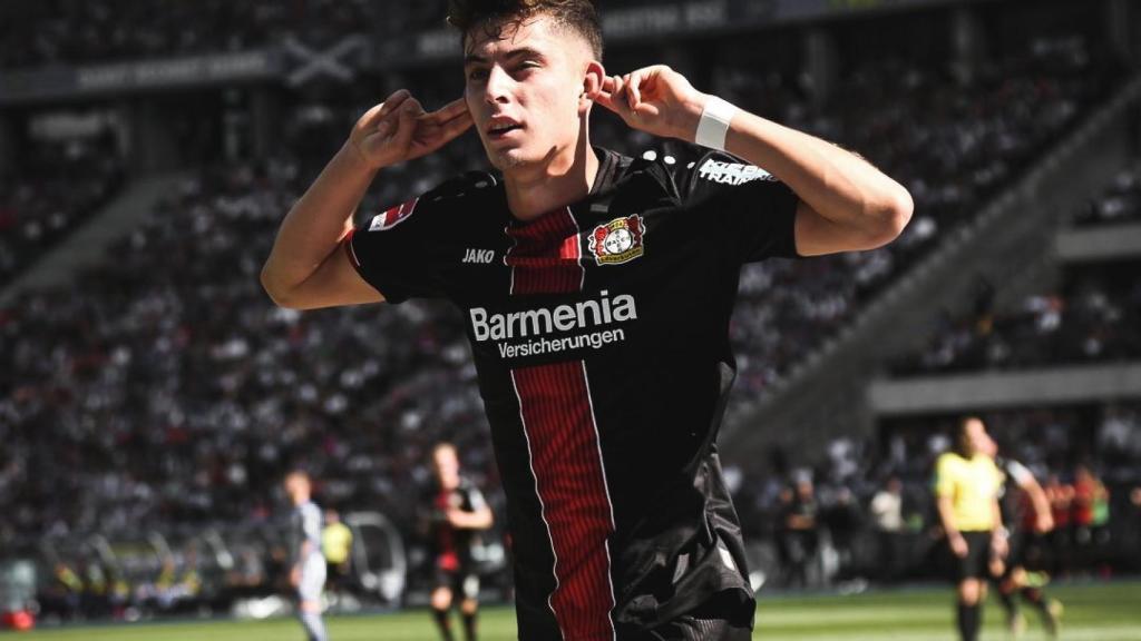 Kai Havertz con el Bayer Leverkusen. Foto: Twitter (@kaihavertz29)