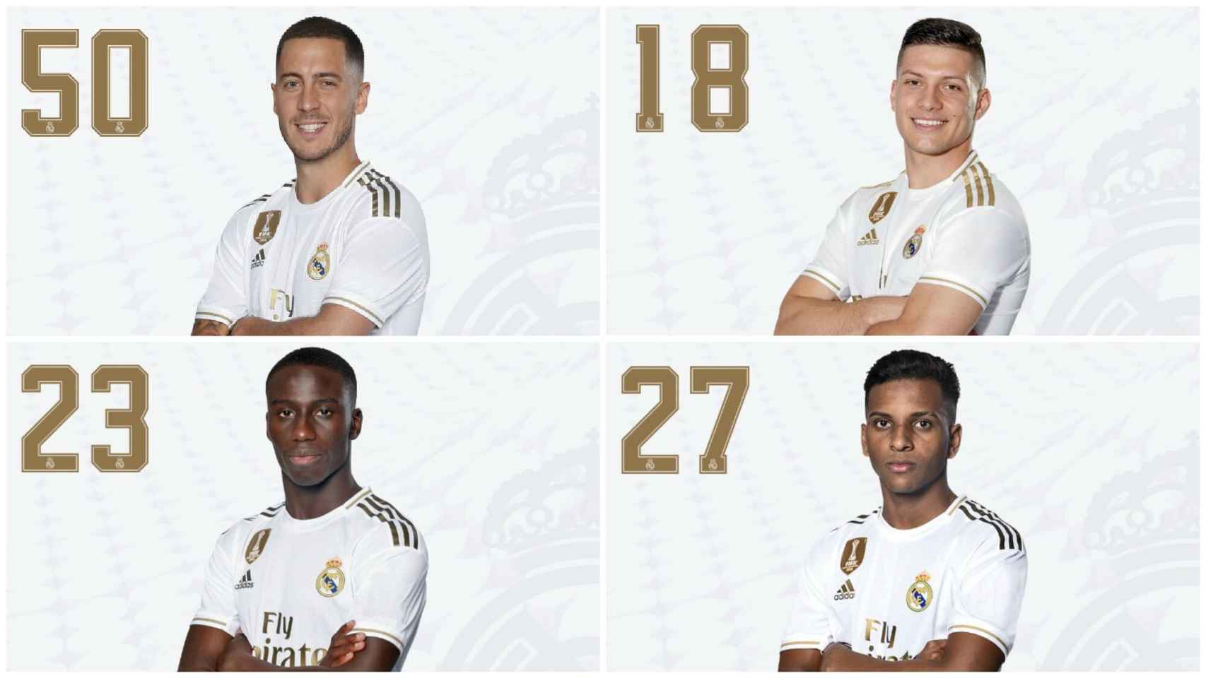 Los dorsales que llevarán los fichajes del Real Madrid