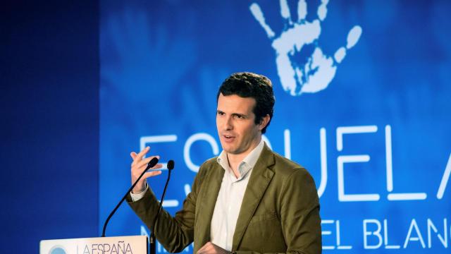 Pablo Casado, presidente del PP, en la escuela de verano del partido.