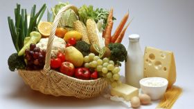 Vegetales, hortalizas, frutas y lácteos.