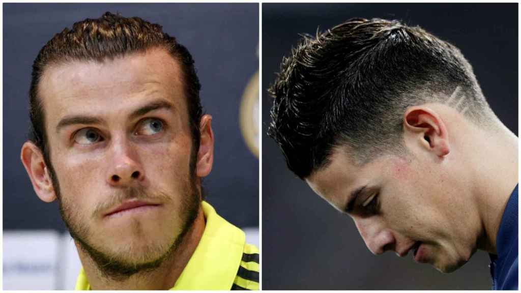 Gareth Bale y James Rodríguez, jugadores del Real Madrid.