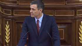 Pedro Sánchez, hablando de Carlos Rodríguez durante el debate de investidura.