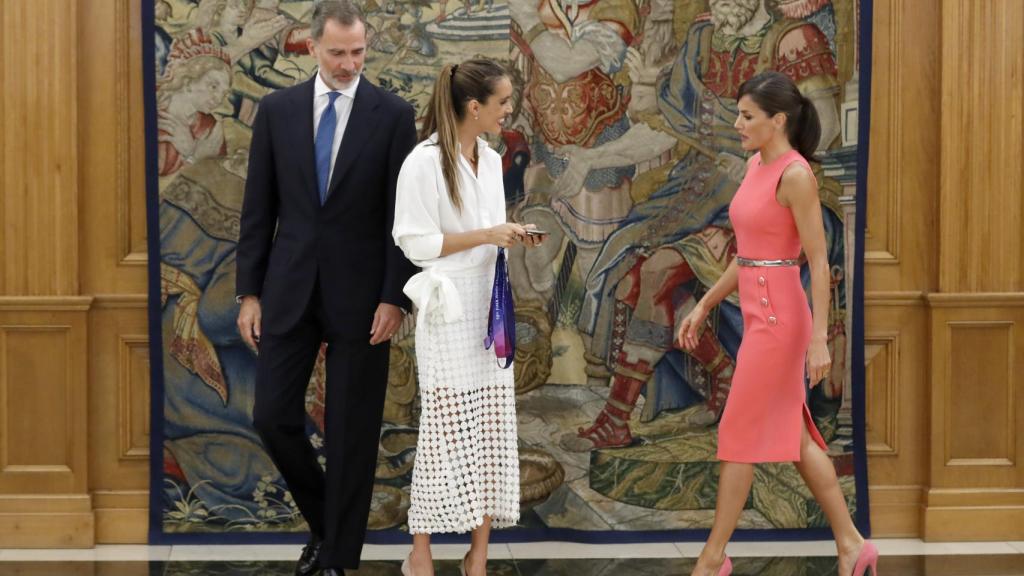 Detalle de los salones de Magrit que ha lucido la reina Letizia.