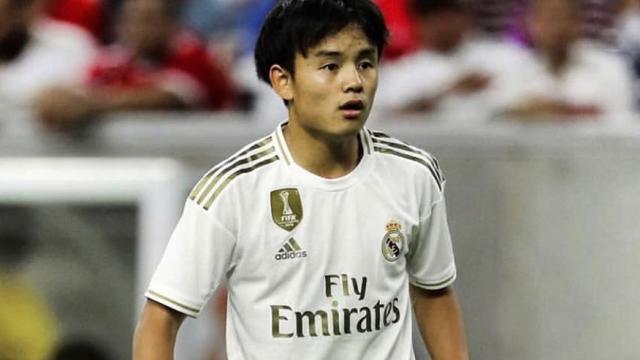 Takefusa Kubo, en un partido del Real Madrid. Foto: Instagram (@takefusa.kubo)