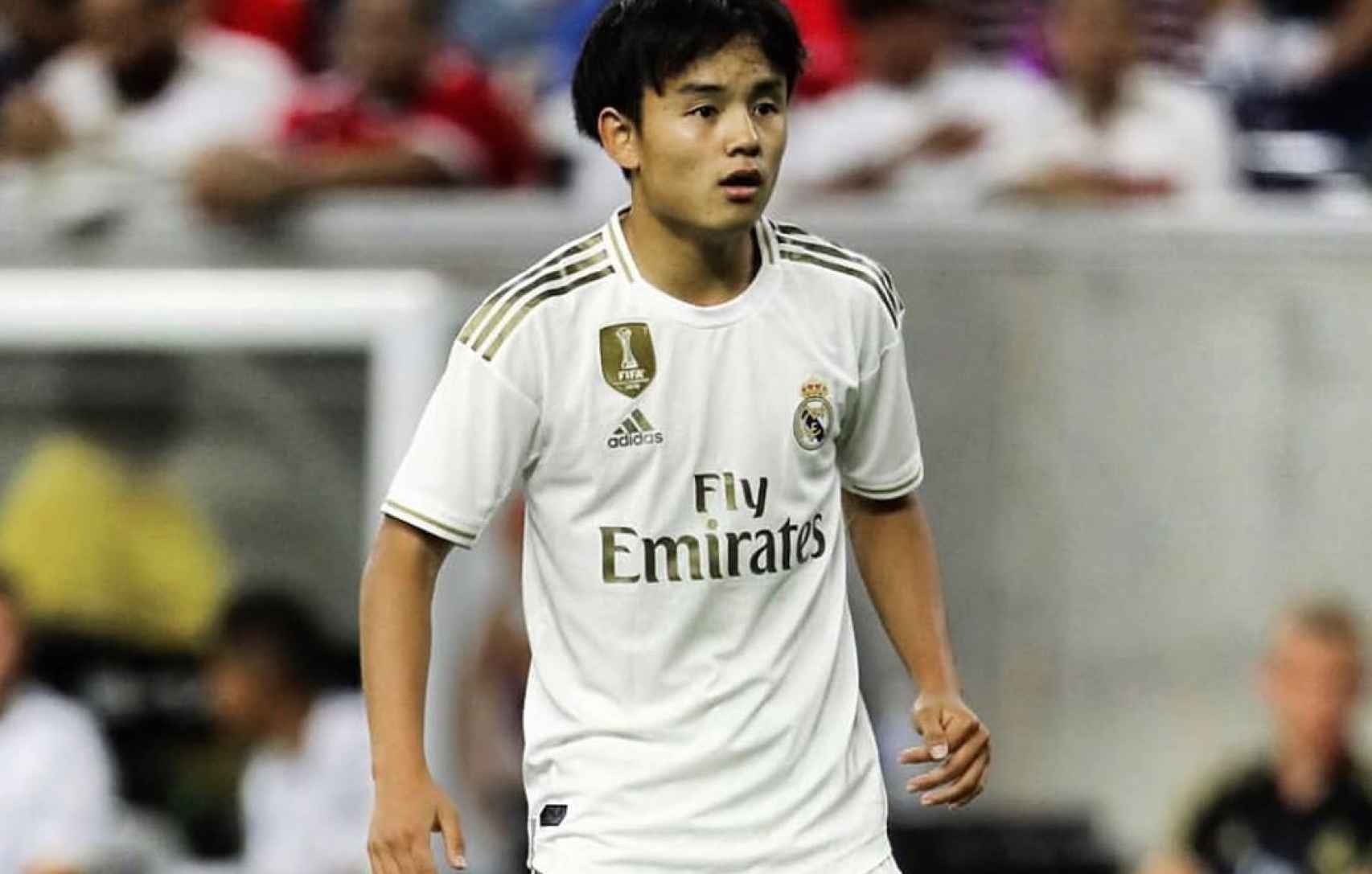 Takefusa Kubo, en un partido del Real Madrid. Foto: Instagram (@takefusa.kubo)