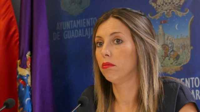 Lucía de Luz en la rueda de prensa de este lunes en el ayuntamiento de Guadalajara