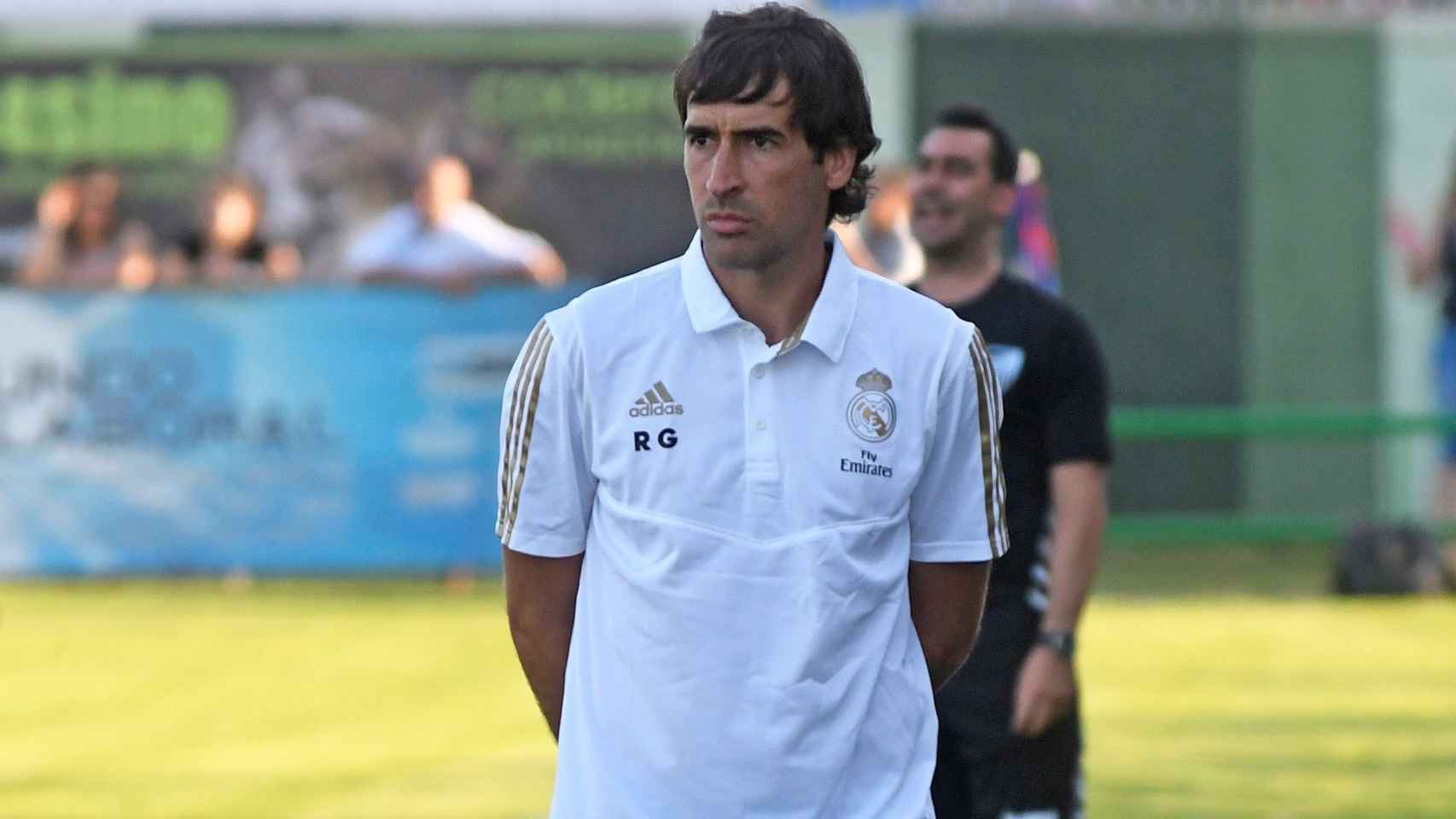 Raúl González, en su debut como entrenador del Castilla