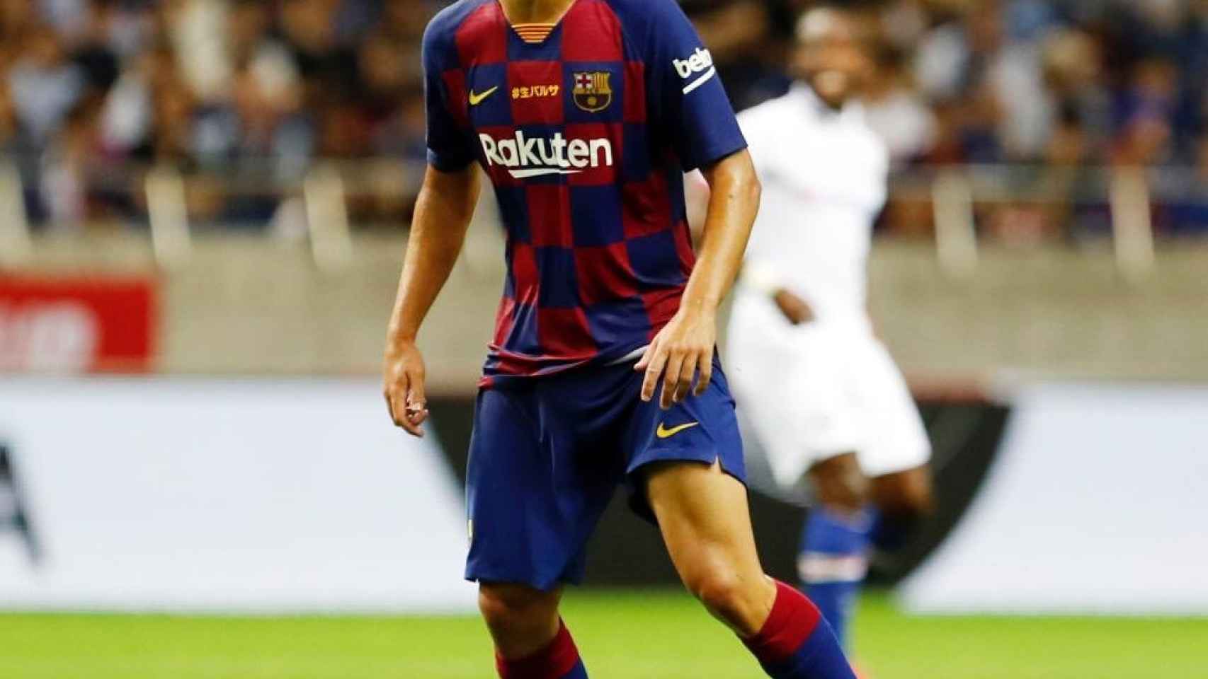 Aleñá en la pretemporada con el Barça. Foto: Twitter (@Carlesale10)