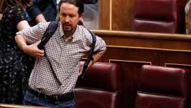 Pablo Iglesias, este jueves en el Congreso.