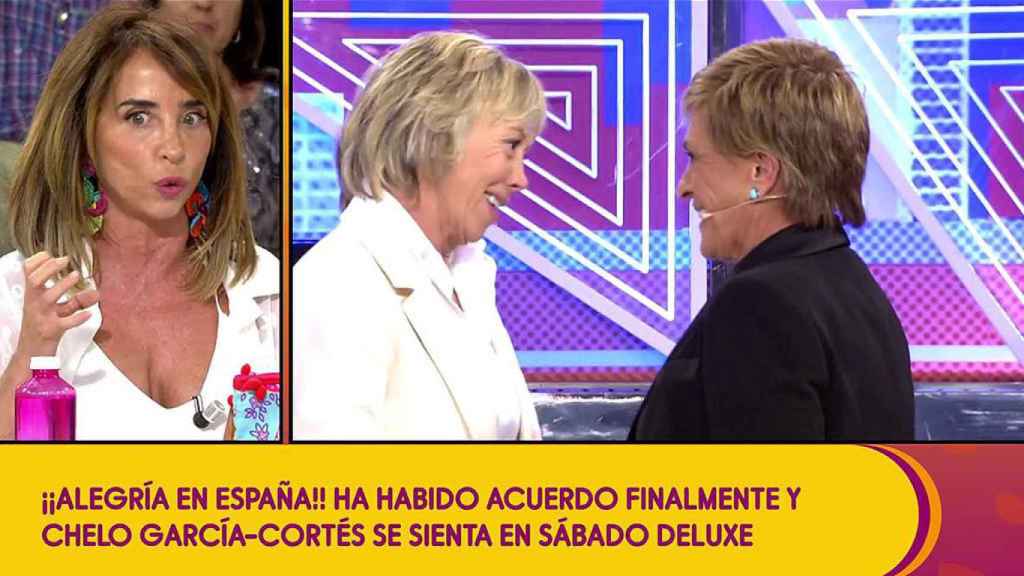 María Patiño ante el anuncio la entrevista de Chelo.