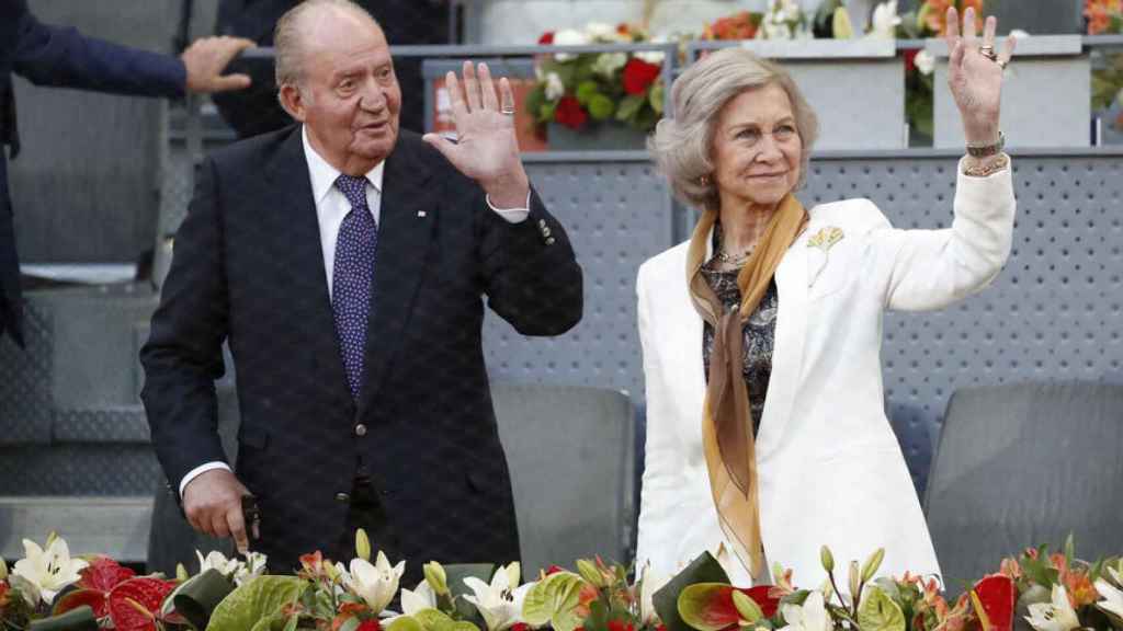 Juan Carlos y la reina Sofía disfrutando de un partido de Rafa Nadal.