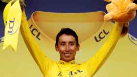 Egan Bernal, en el podio del Tour de Francia