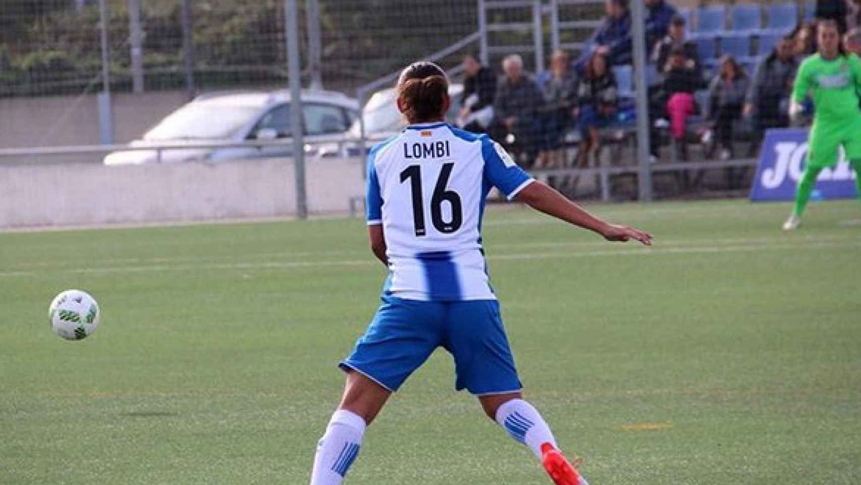 Anaïr Lomba vistiendo la camiseta del Espanyol. Foto: Instagram (@anair16)