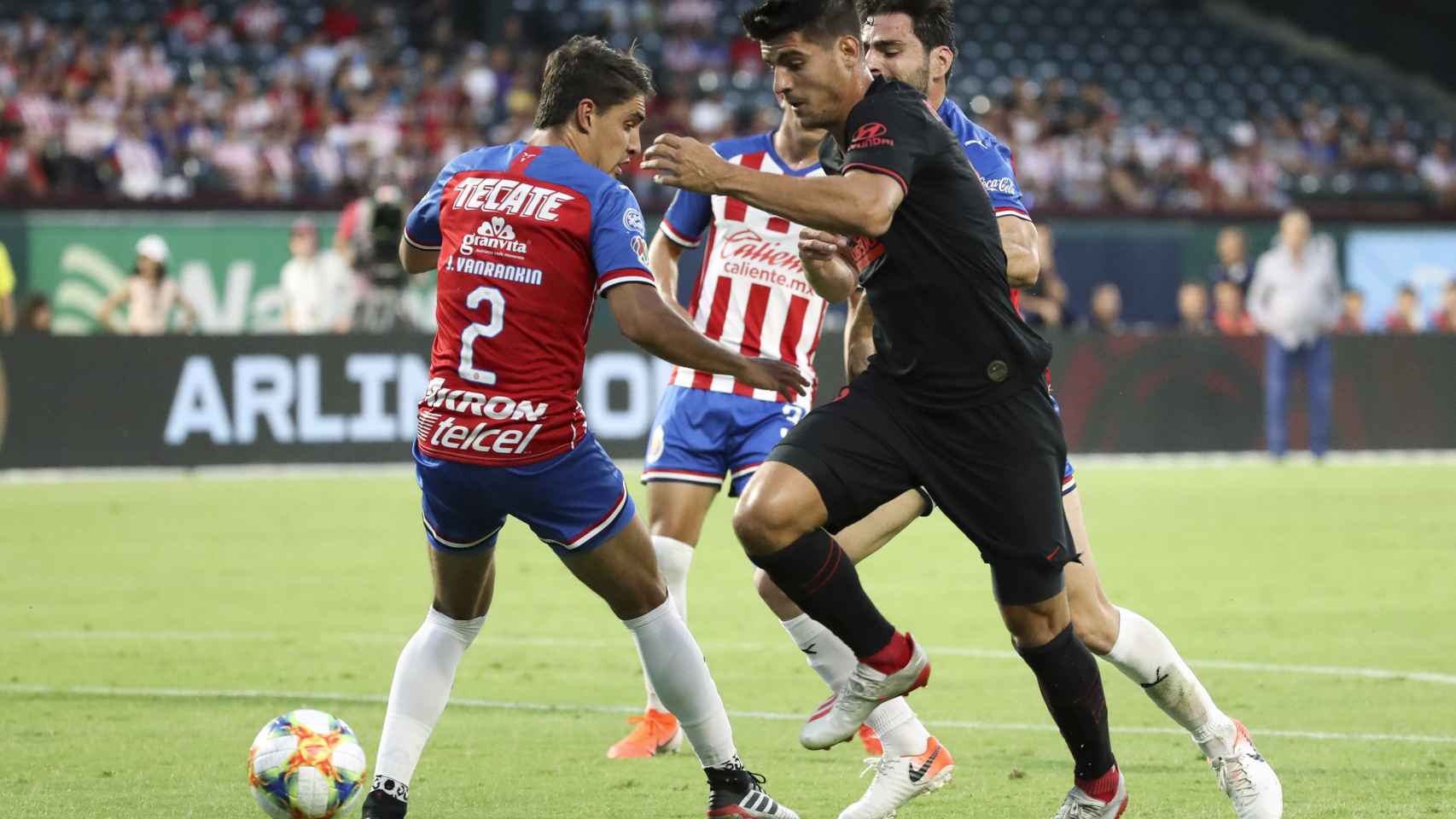 Morata con el Atlético de Madrid en pretemporada