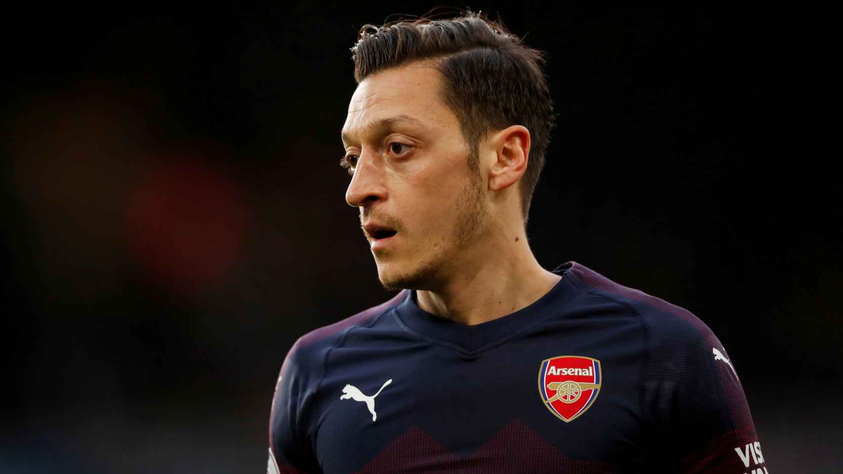 Mesut Özil, en un partido con el Arsenal