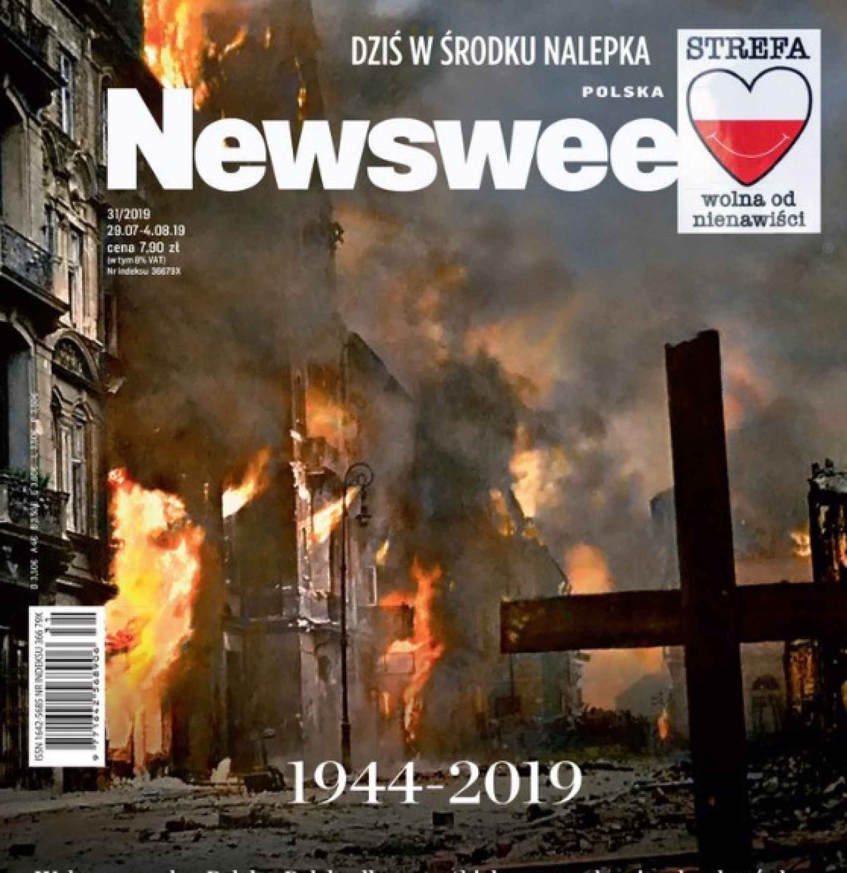 El semanario 'Newsweek' con pegatinas de Zona Libre de Odio.
