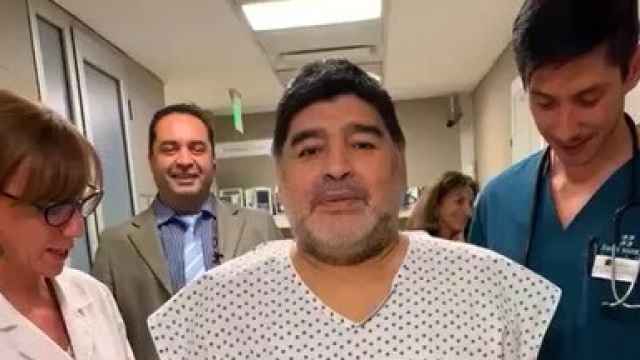 Maradona, tras su operación. Foto: Instagram (@maradona)