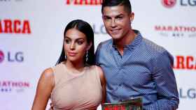 Georgina Rodríguez y Cristiano Ronaldo, en la entrega del MARCA Leyenda