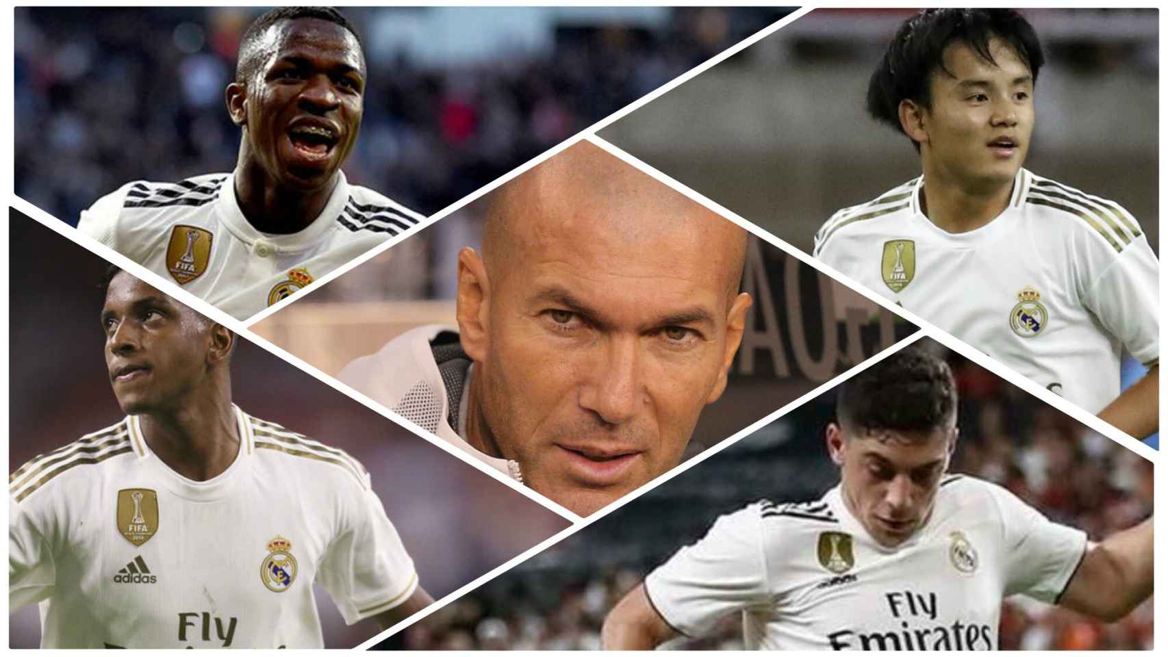Vinicius, Rodrygo, Kubo, Valverde y Zidane.