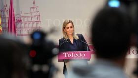 Milagros Tolón, alcaldesa de Toledo, este martes en rueda de prensa