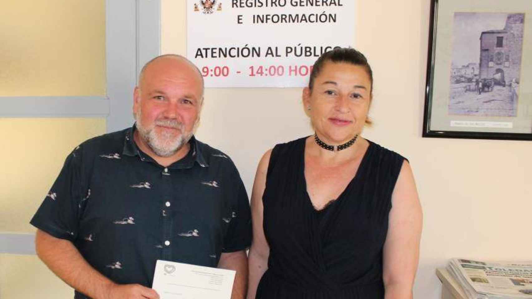José María Fernández y Olga Ávalos, concejales de IU en el ayuntamiento de Toledo