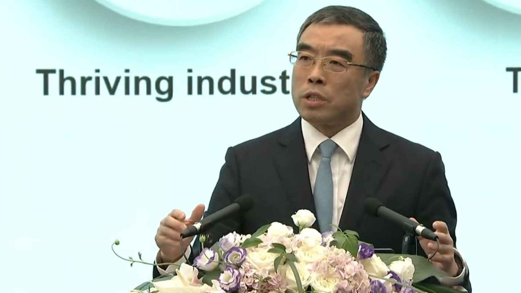 Liang Hua, presidente de Huawei.