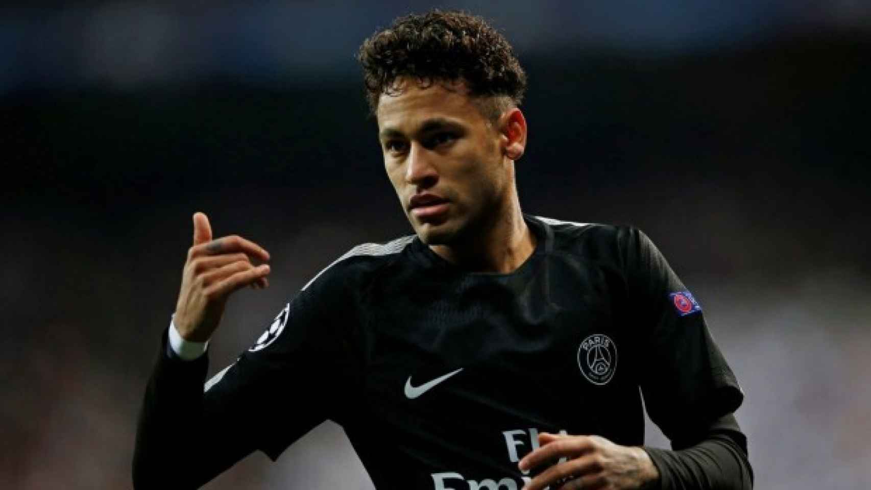 Neymar durante un partido del PSG.
