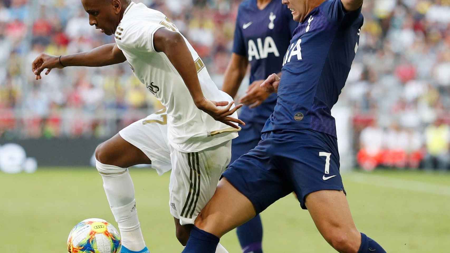 Rodrygo, en un partido del Real Madrid ante el Tottenham